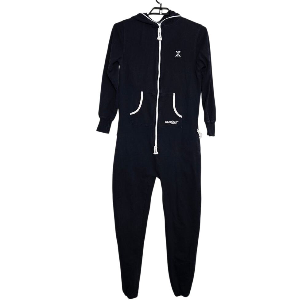 Norwegian Original Onepiece Jumpsuit Size Medium Navy Blue Hooded Cotton